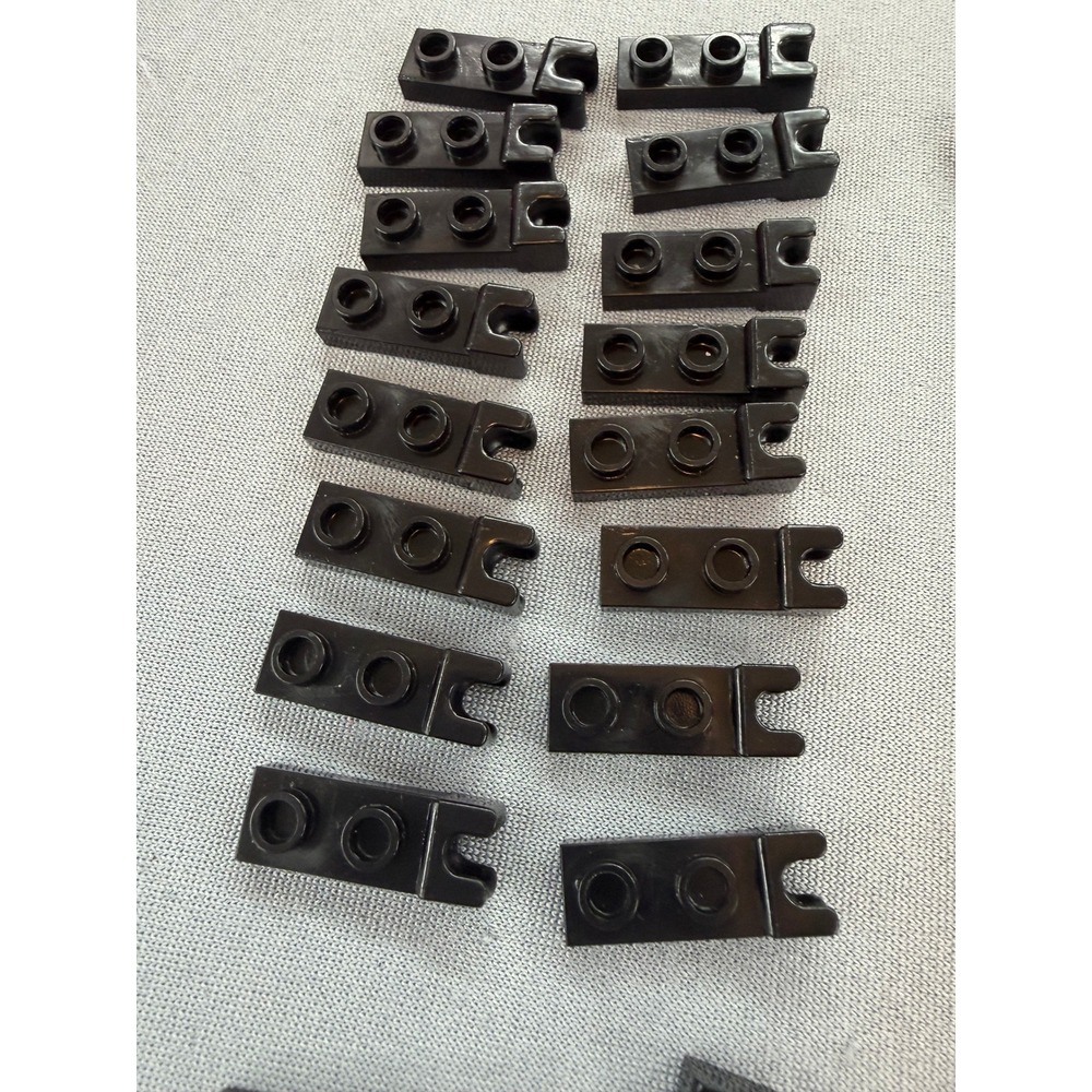 Lego 35 Black Ball and Socket Joint Connector Lot 1x2 Plate Modified MOC Parts